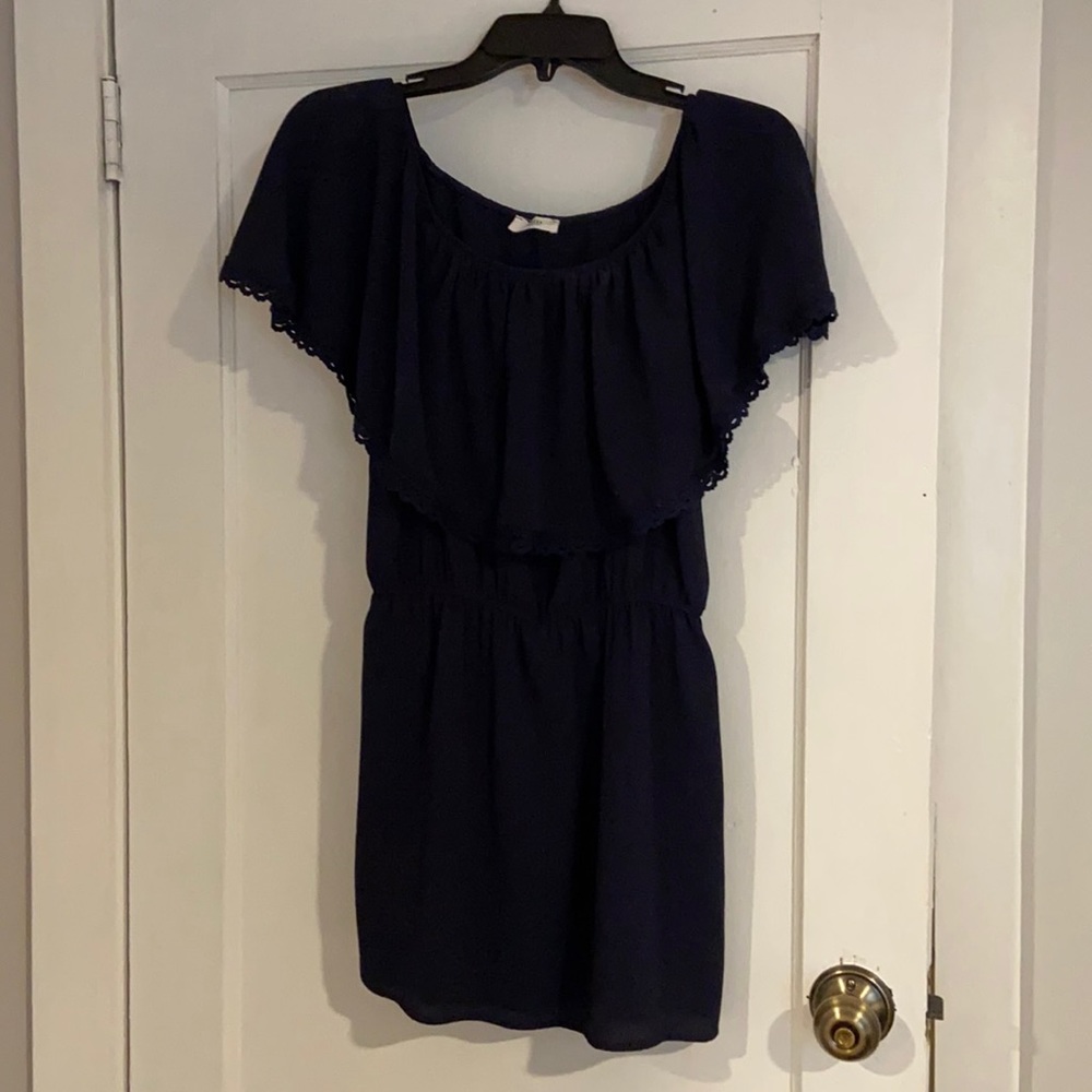 Navy blue mini dress